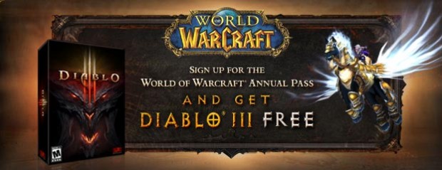 dfree 620x239 Blizzcon: WoW Annual Subscribers get Free Diablo III 