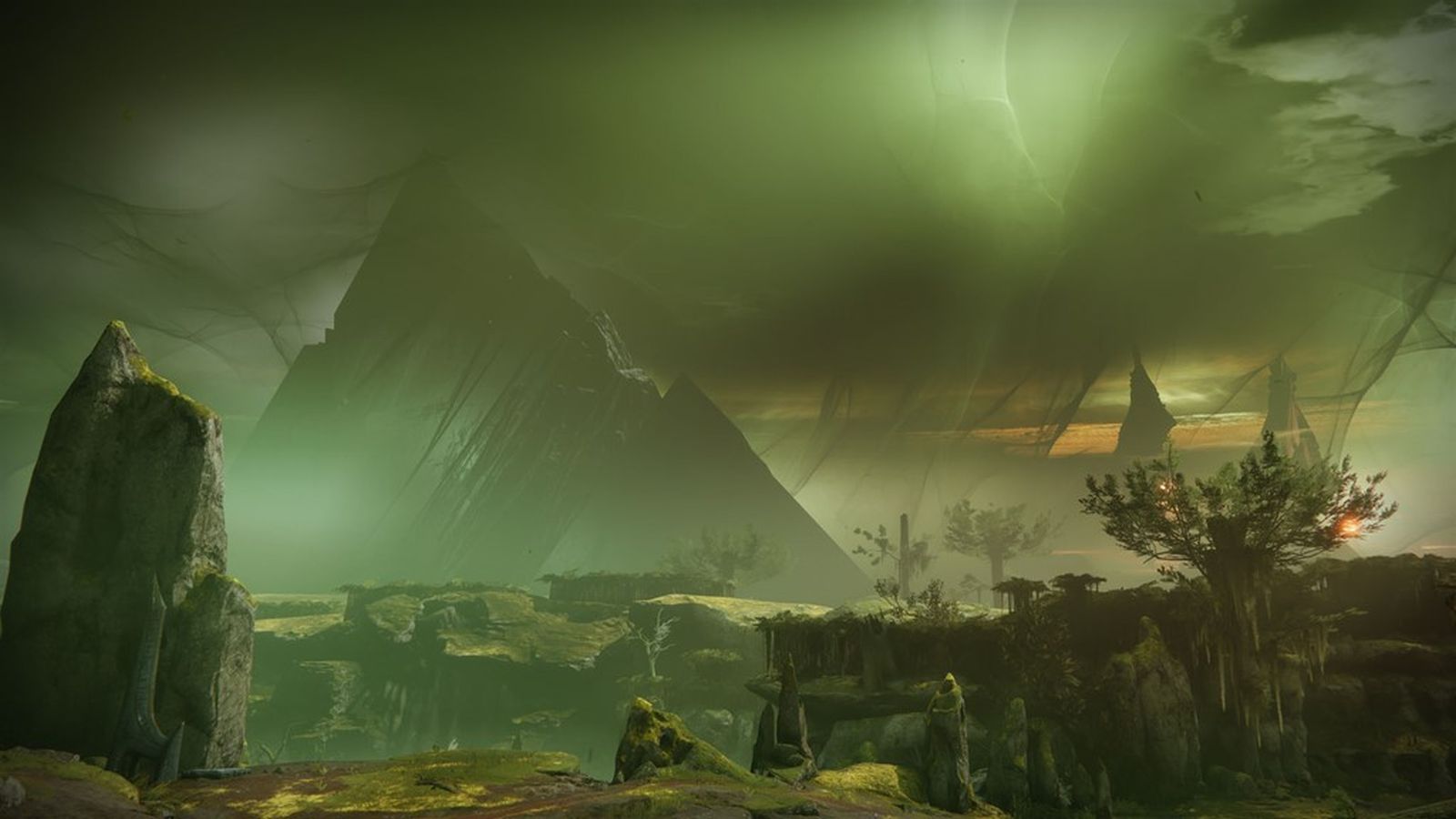 fireteam of 6 outside pyramid in savathun's throne world