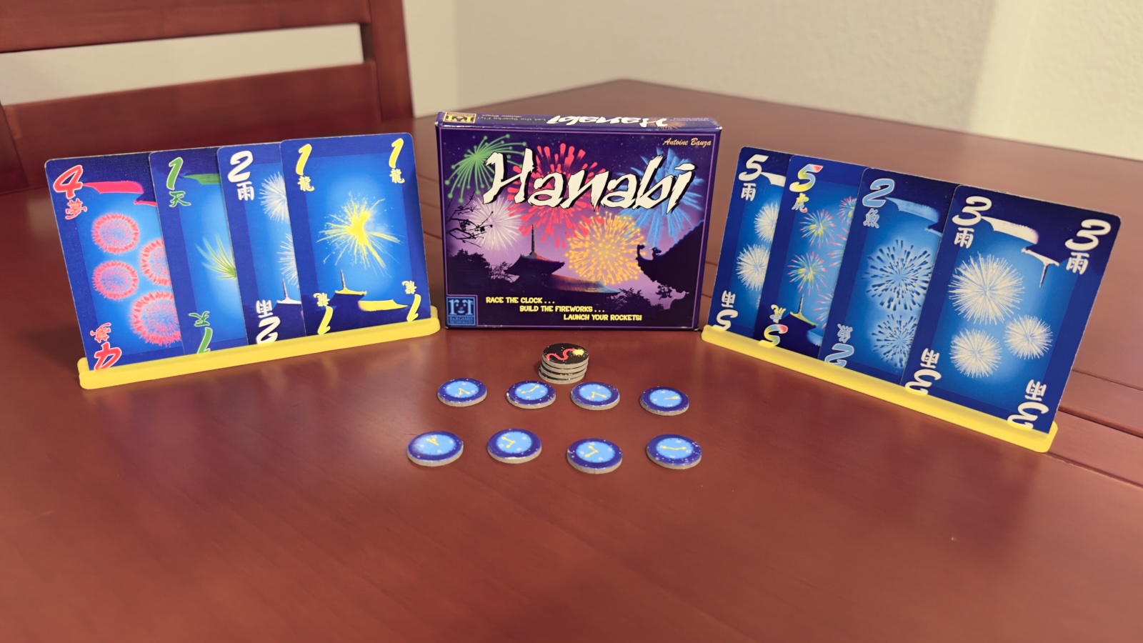 3D printed card holders for Hanabi