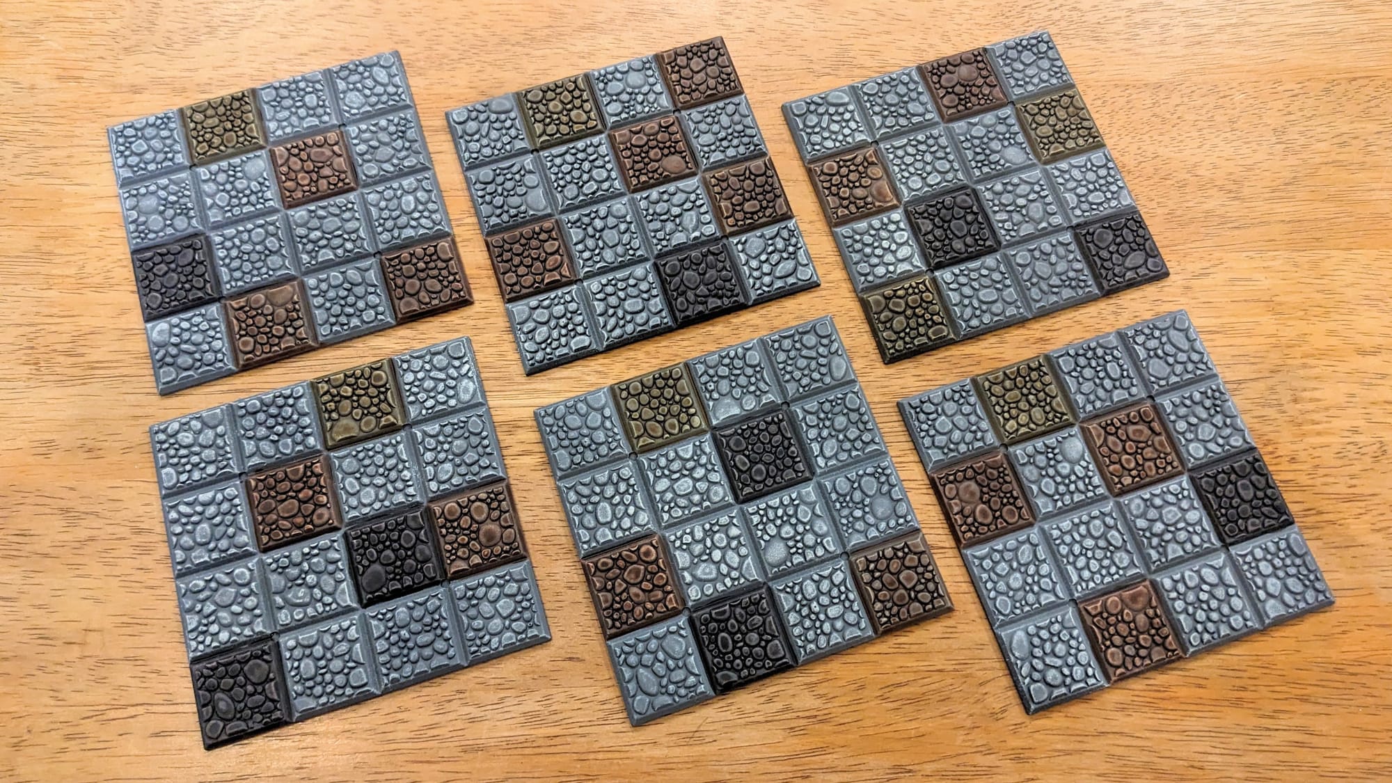 Replay Workshop Atlas Games Recycled Plastic Terrain Tiles Cobblestone Painted