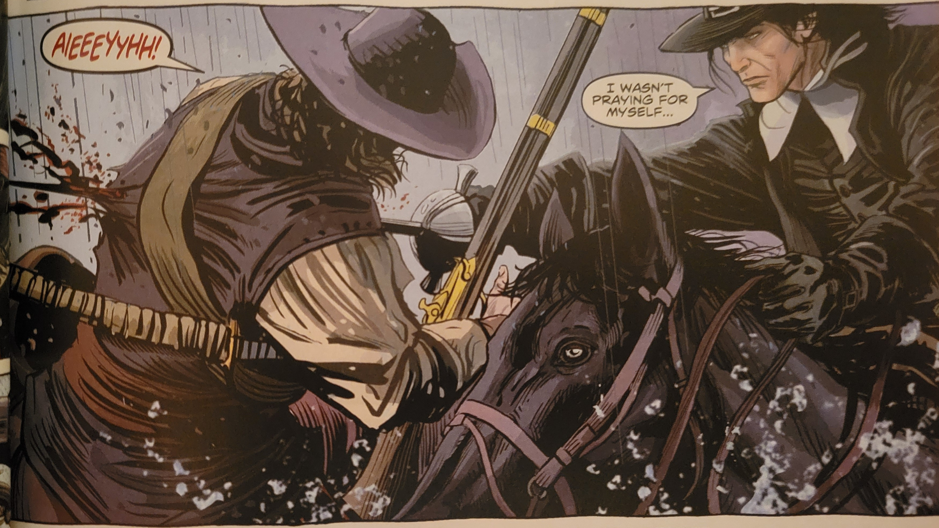 It is not for himself that Solomon Kane prays, but for those unfortunate enough to cross him in Solomon Kane: The Serpent Ring