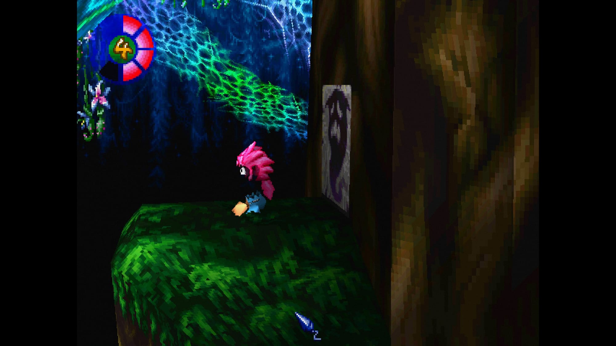 Tomba in ghost form exits a ghost painting.