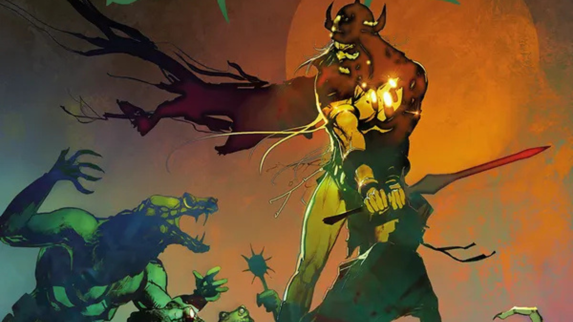 Conan stands ready to face the serpentine hordes of Set on this variant cover of Conan: Scourge of the Serpent #3 from Titan Comics