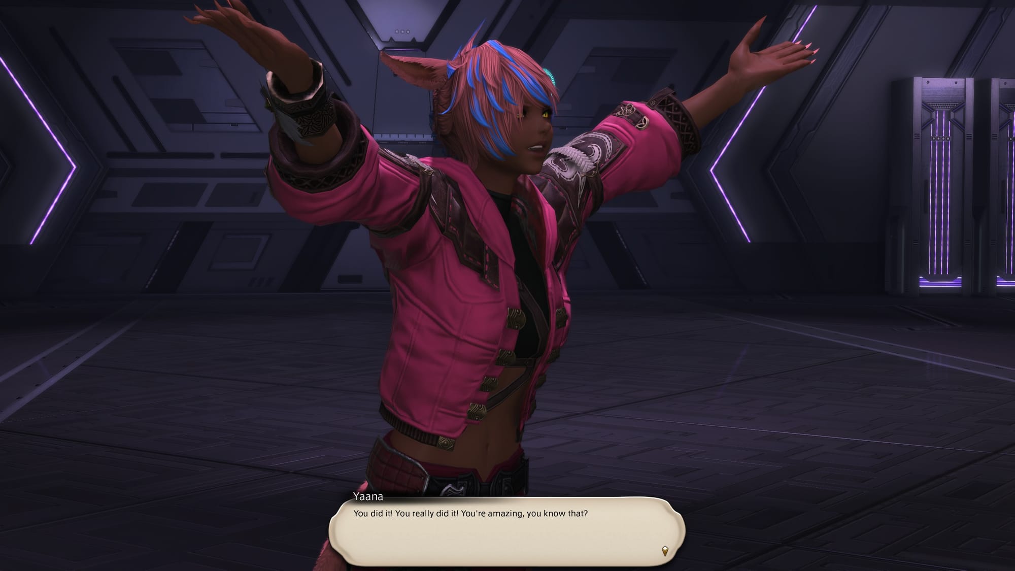 Yaana praises the Warrior of Light's skills