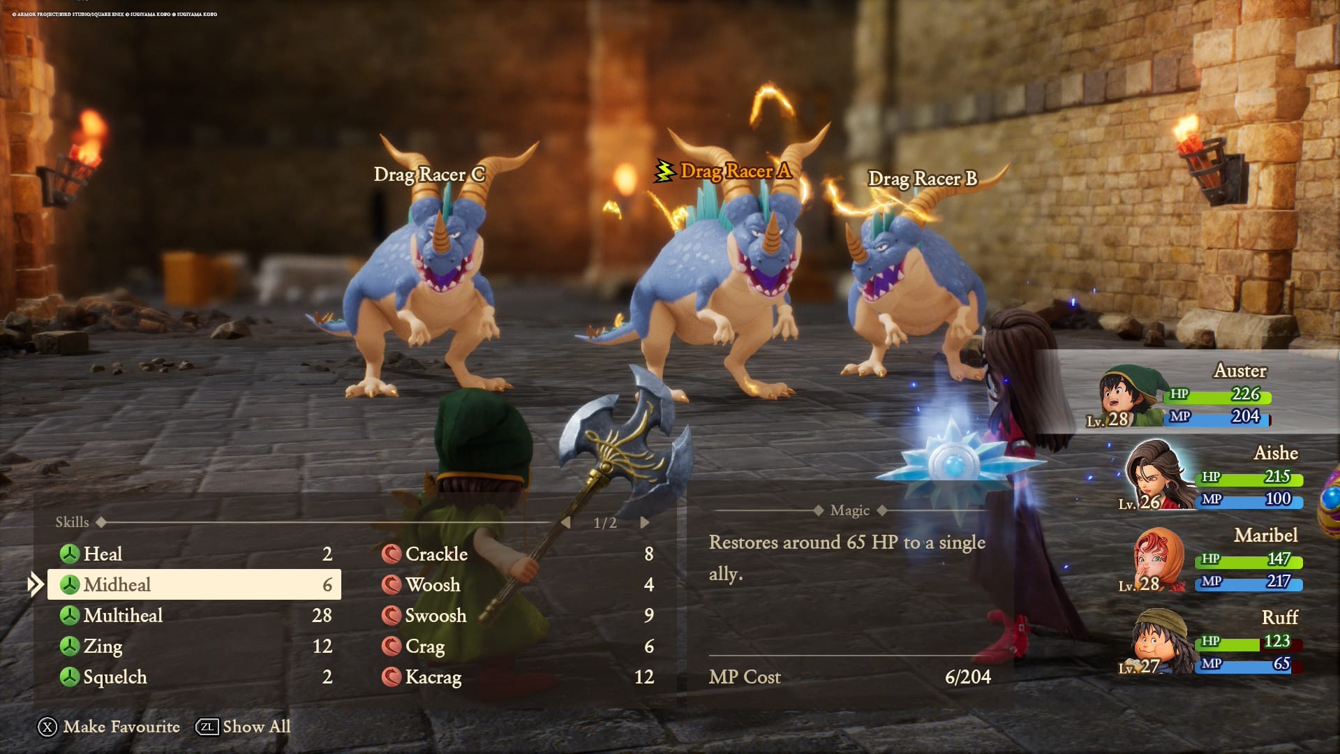 Auster chooses an ability from a big list.