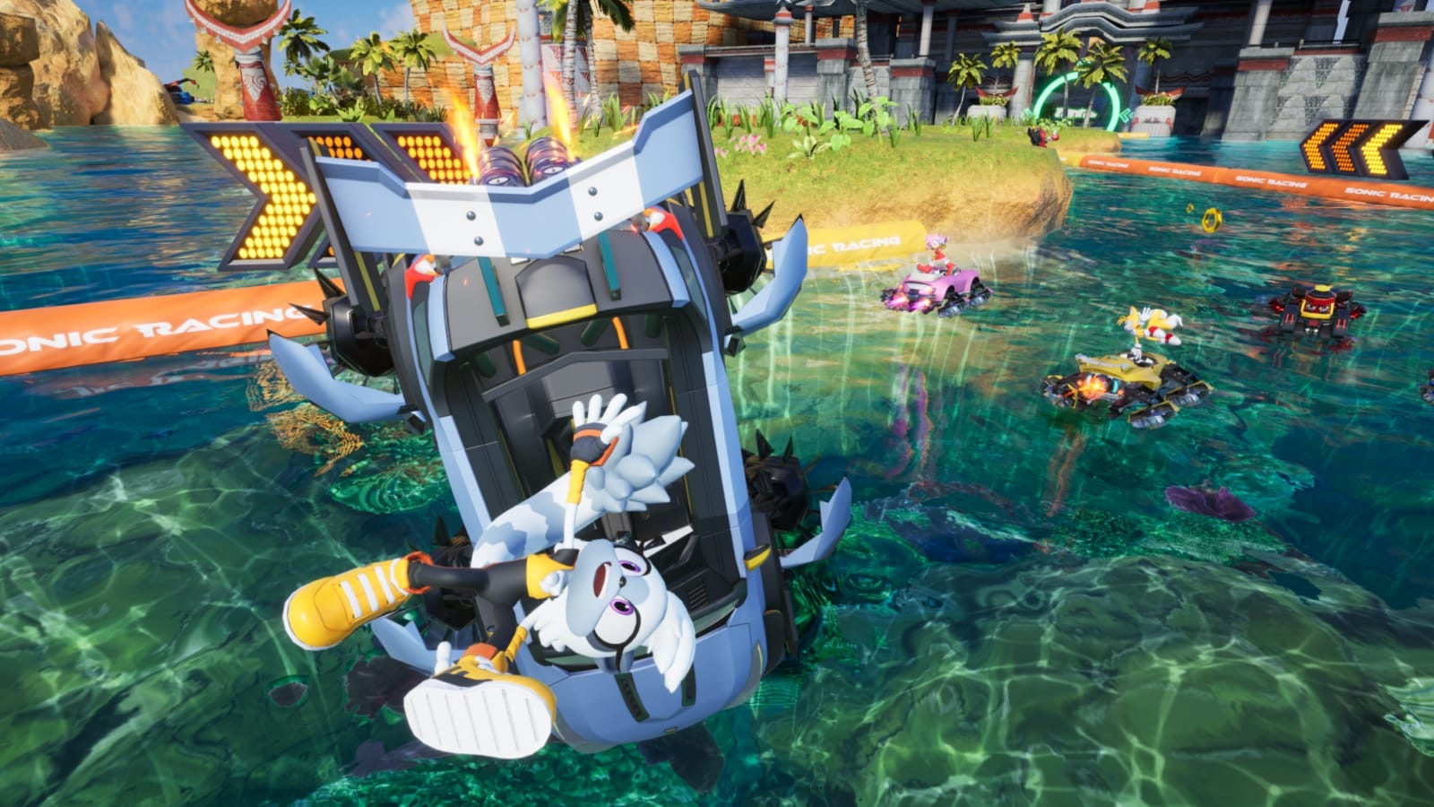 Tangle performing a trick.