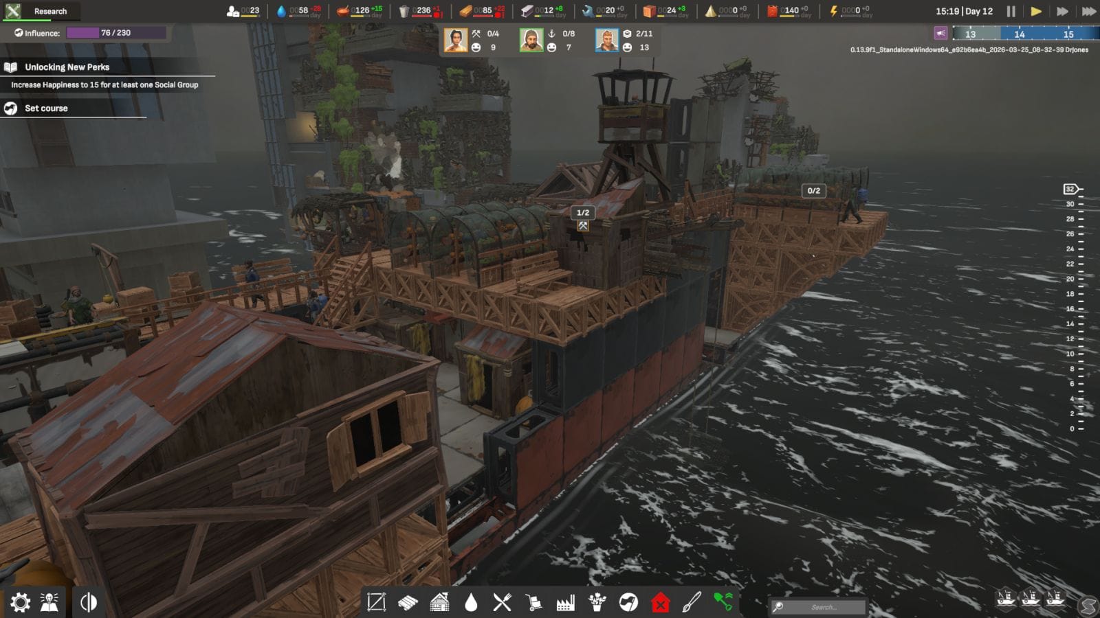 A city built on an old oil tanker ship.