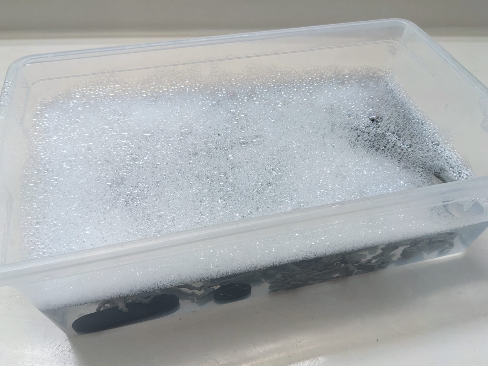 Wash your minis with soap and water