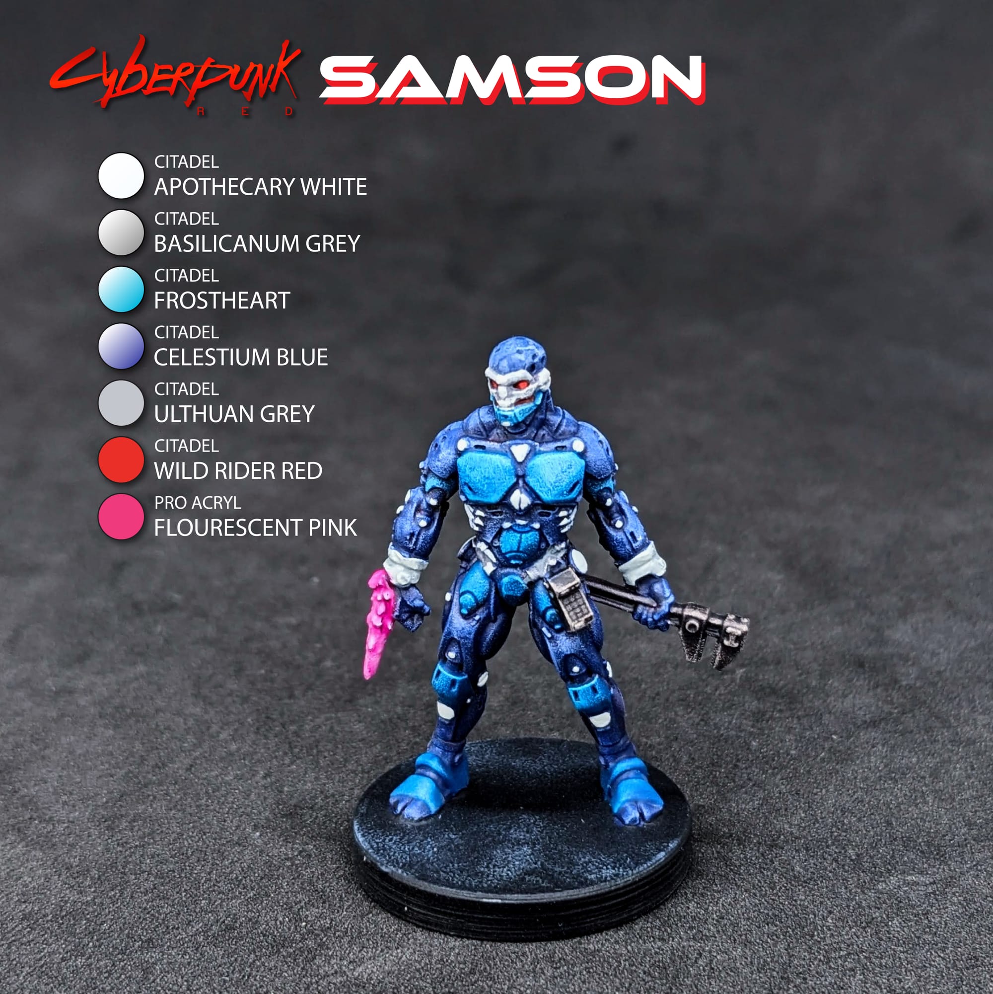 Learn to Paint Guide Samson for Cyberpunk Red Combat Zone