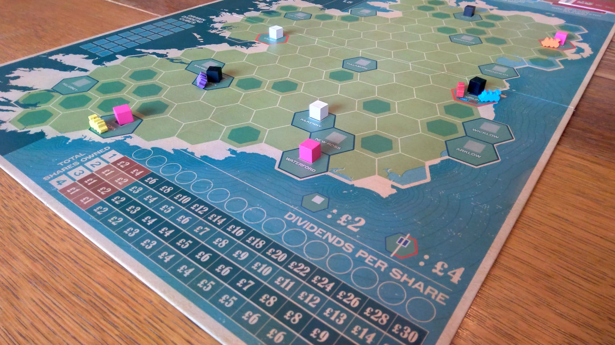 Irish Gauge set up for a game