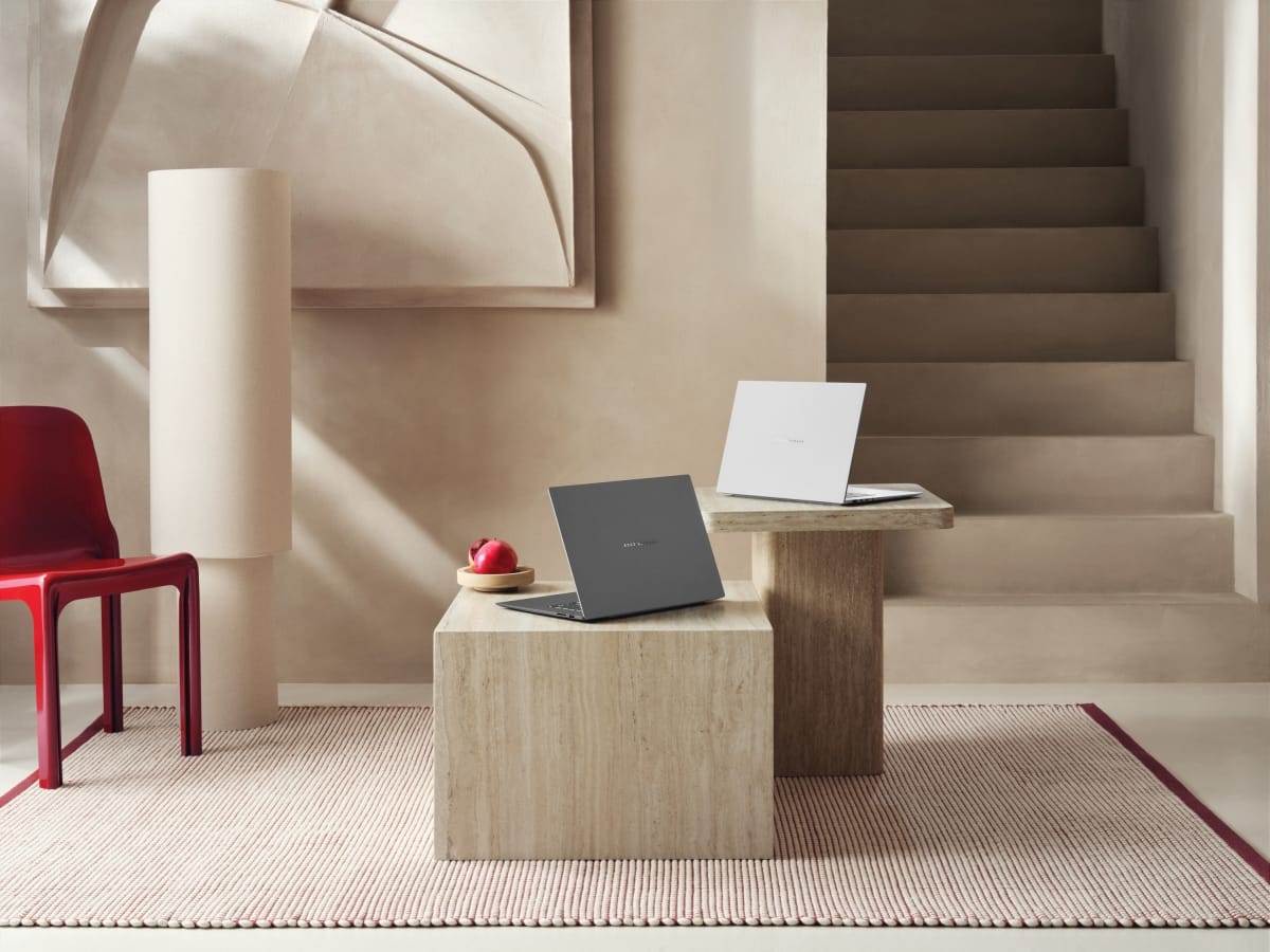 The Zenbook S16 in Gray and White.