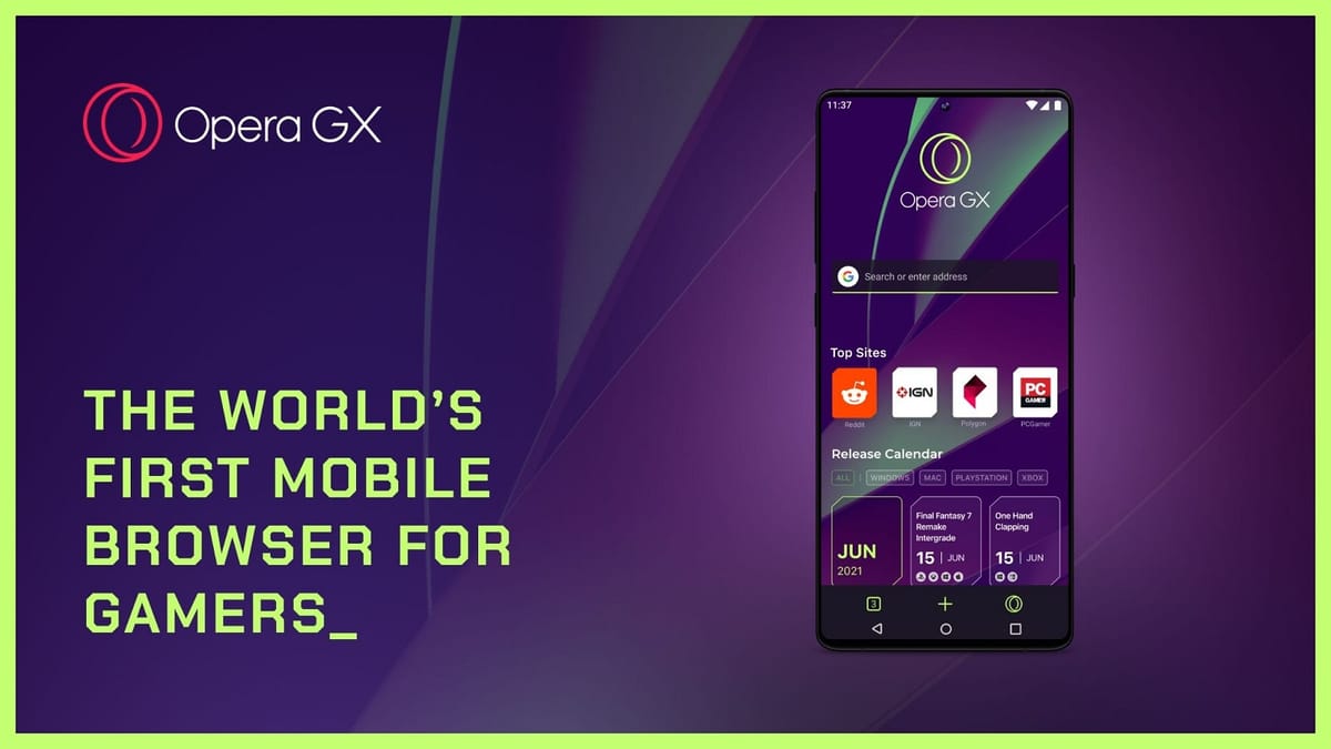 A new web browser to game on, Opera GX now available on mobile