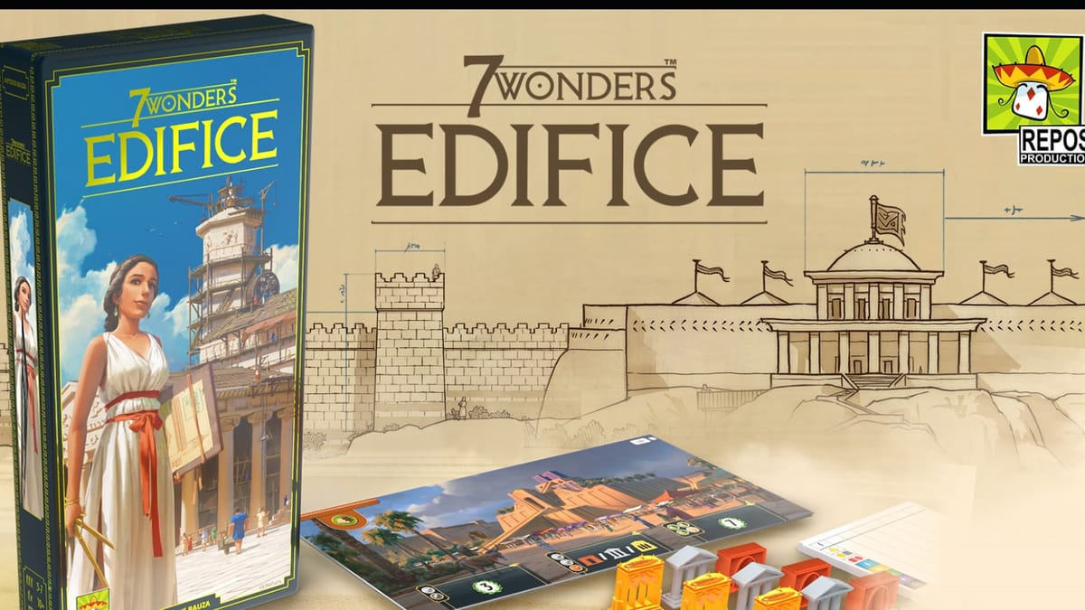 7 Wonders: Edifice, the latest expansion for for the award winning 7 Wonders board game, is now available