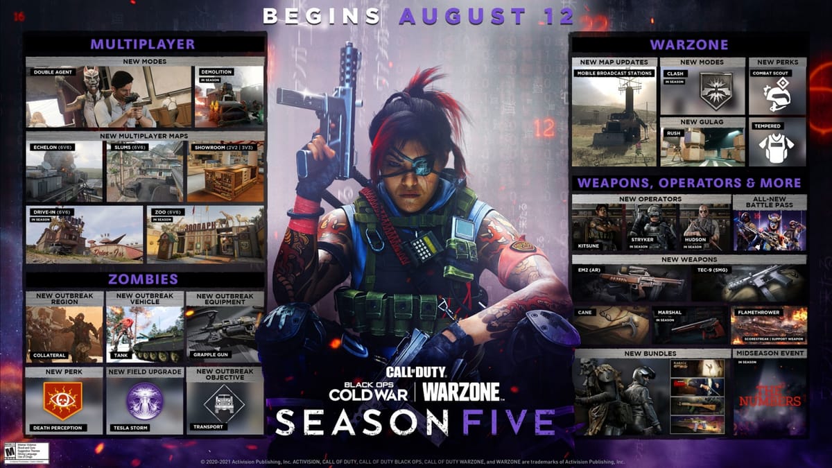 Execute the mission as Season 5 of Black Ops Cold War & Warzone goes live August 12th