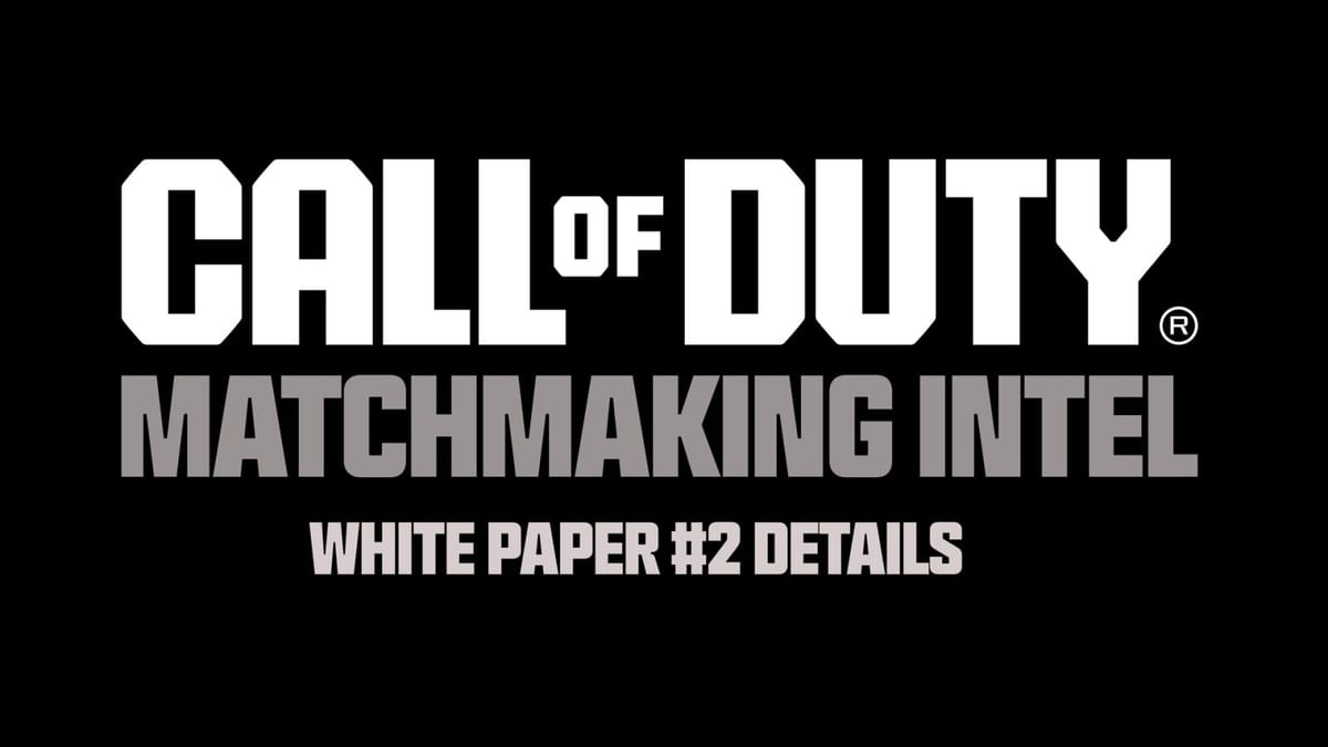 Activision drops new matchmaking intel regarding skill-based matchmaking in Call of Duty