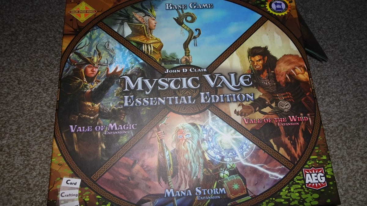 Mystic Vale: Essential Edition review ⏤ A deck building game where you also build each individual card