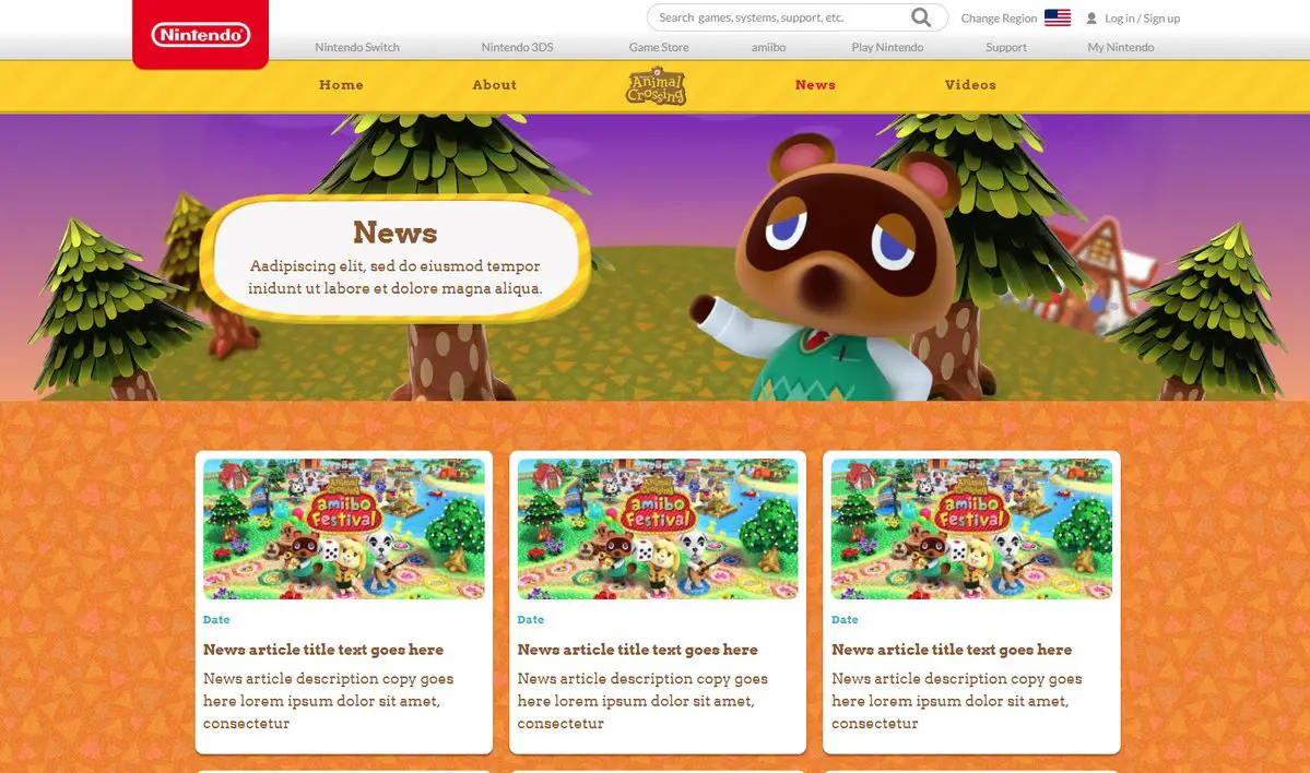 The Animal Crossing website receives a curious makeover, then vanishes