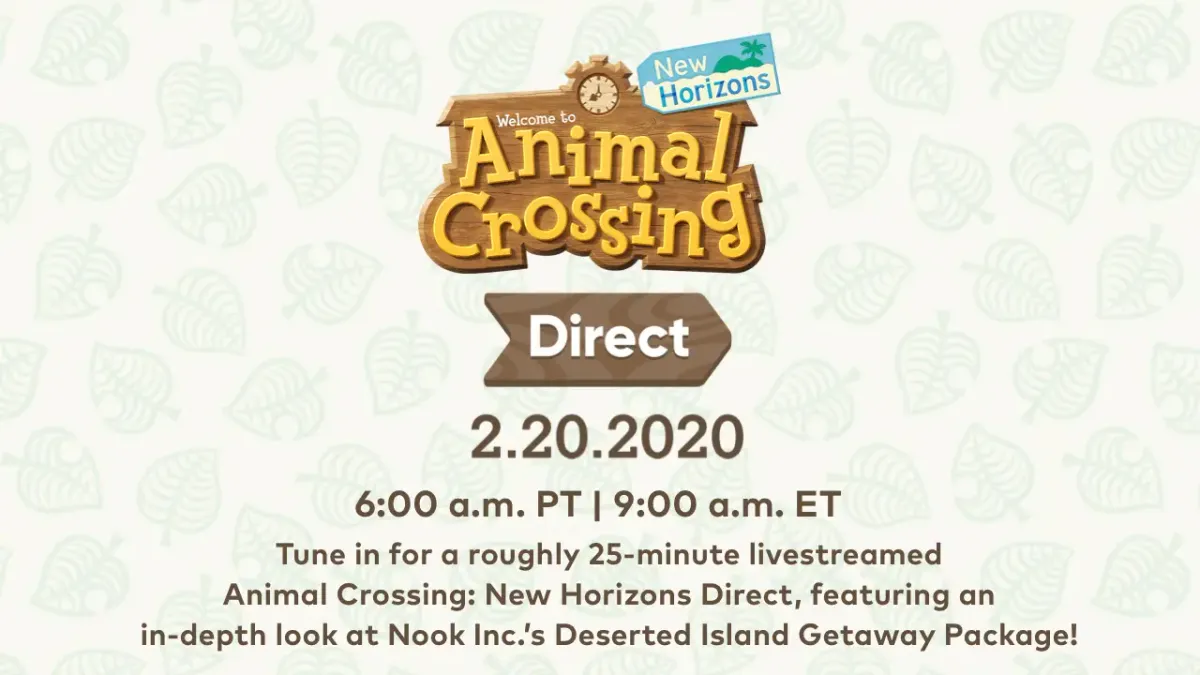 Take a look at Tom Nook’s (getaway) package with a new Animal Crossing Direct tomorrow