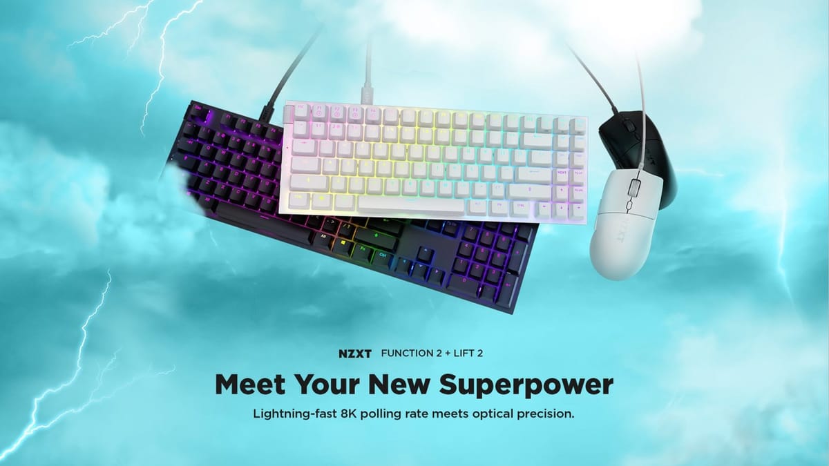 NZXT announces the launch of their Function 2 keyboards and Lift 2 Mice for gamers