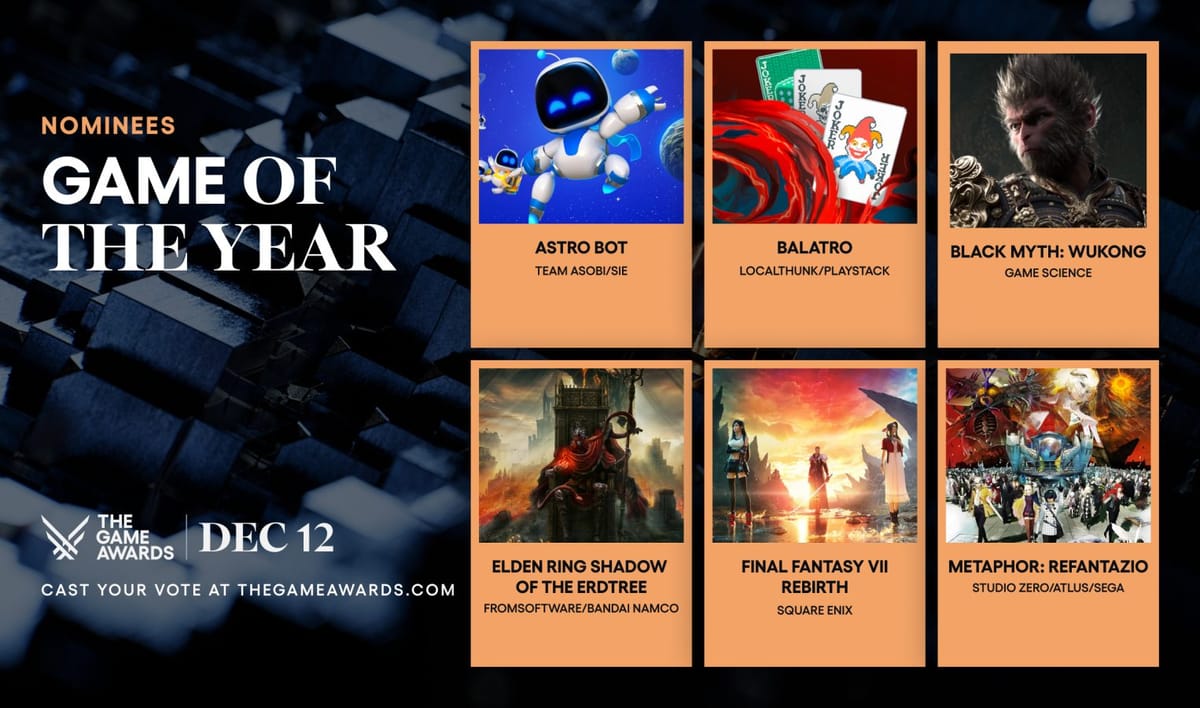 The Game Awards 2024 nominees revealed