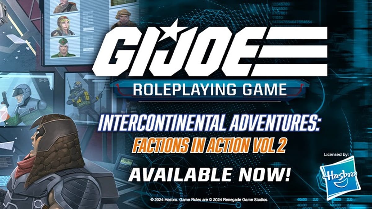 G.I. JOE Roleplaying Game Intercontinental Adventures: Factions in Action Vol. 2 Sourcebook is available now