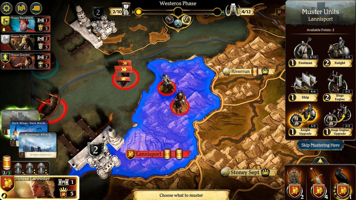 Winter is here as A Game of Thrones: The Board Game – Digital Edition is now available on Steam for both PC and Mac