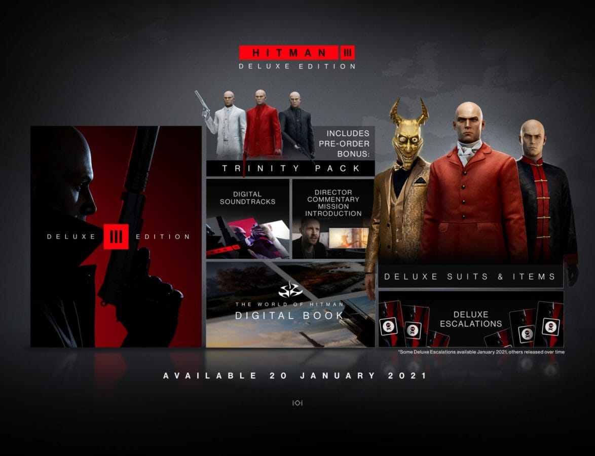 Get your assassin on as IO Interactive unboxes the contents of the Hitman 3 deluxe edition