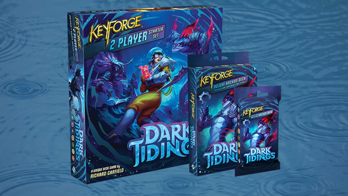 Something new stirs beneath the waves in the newest Keyforge set Dark Tidings, coming early 2021