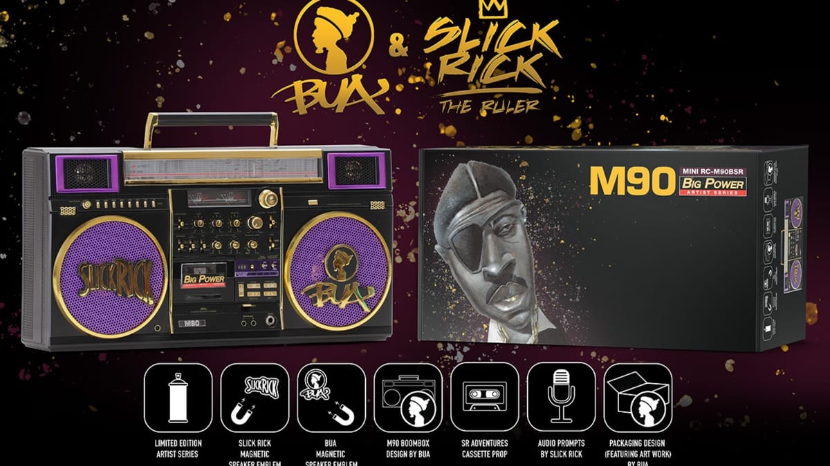 Slick Rick, BUA, and New Wave collaborate to release a working miniature M90 Boombox