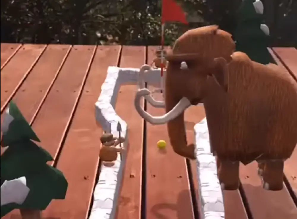 Projecting a pre-historic playing field, Mammoth Mini Golf AR receives ver. 1.5 update