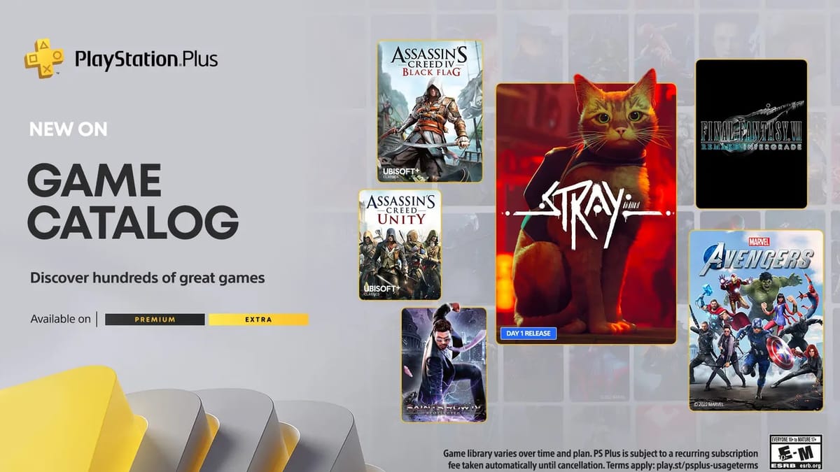 Stray, Final Fantasy VII Remake Intergrade, Marvel’s Avengers and more are heading to PlayStation Plus Extra and Premium this month