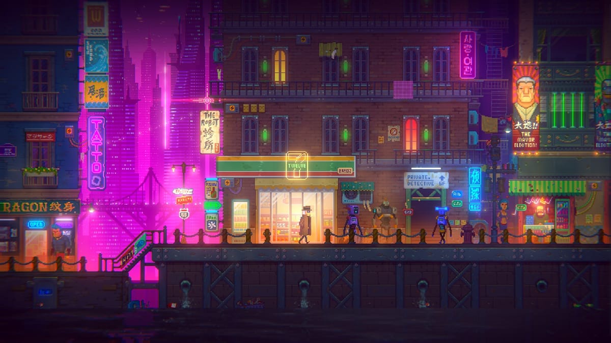 Explore a cyberpunk world with Tales of the Neon Sea this year