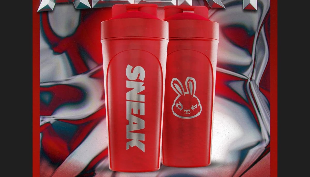 Crimson burst — Sneak Energy drops the Red Metal shaker this week