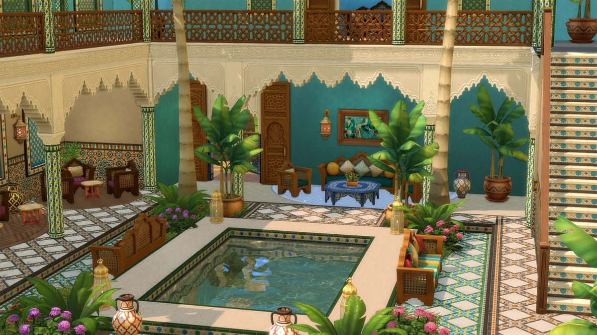 Your Sims Now Have a Relaxing Retreat Just In Time For Summer — The Sims 4 Courtyard Oasis Kit Review