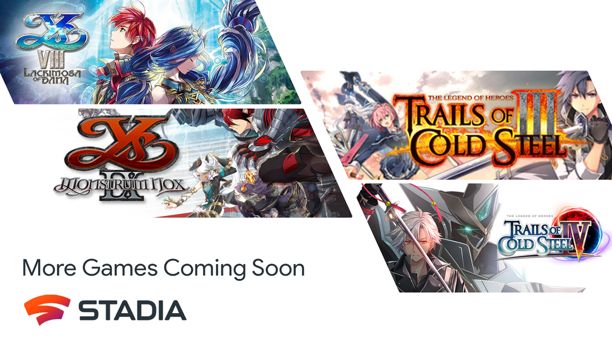 The RPG slate gets bigger on Stadia as Ys and The Legend of Heroes: Trails of Cold Steel games come to the platform soon