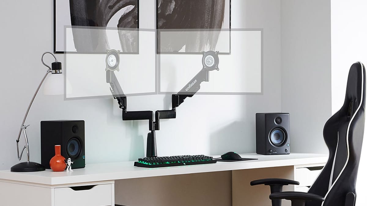 Dual screen monitor goodness — EchoGear dual screen monitor mounts review