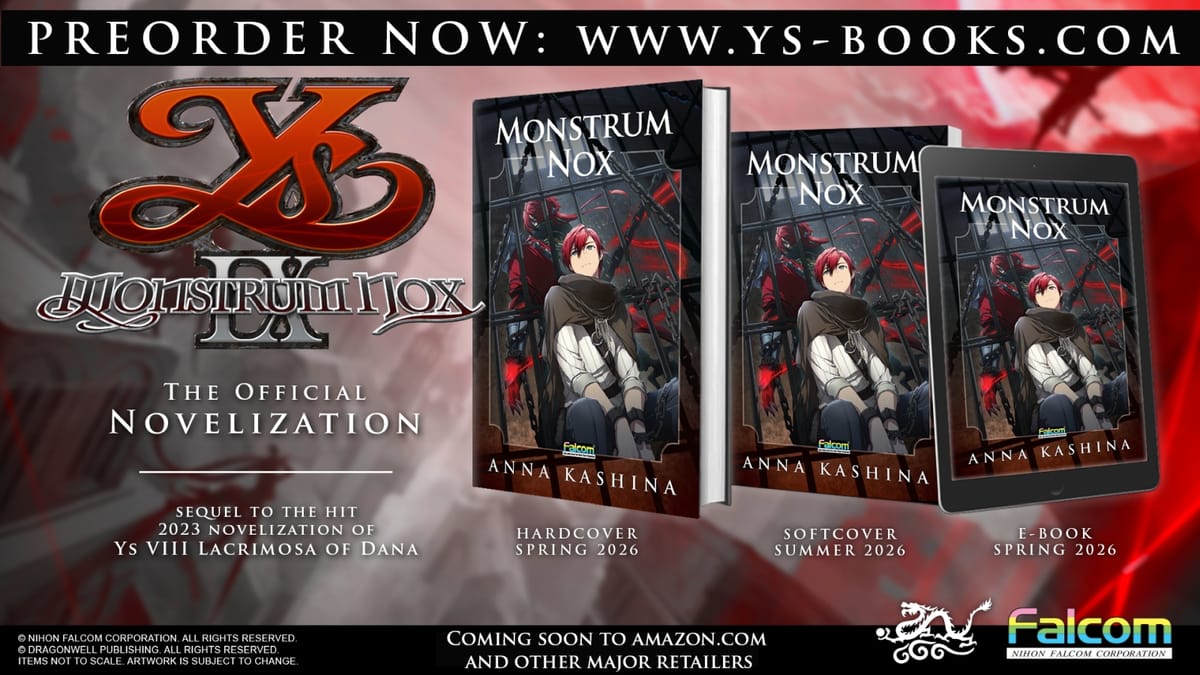 Dream another dream as pre-orders open for novelization of Ys IX: Monstrum Nox