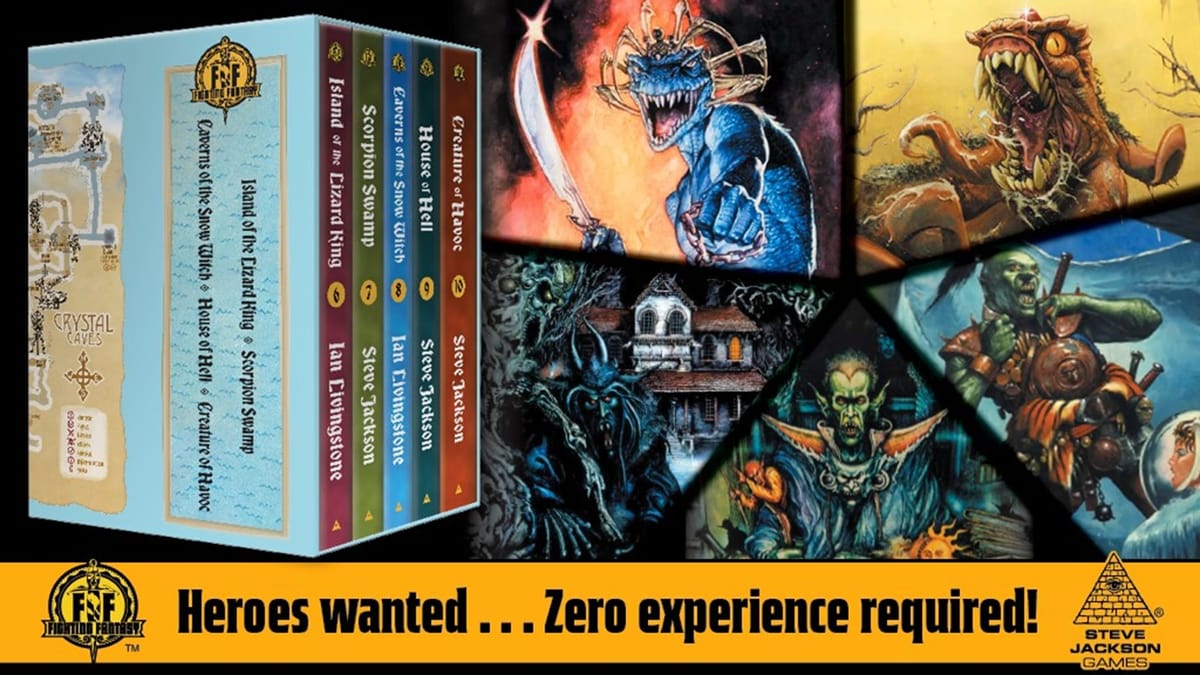 Fighting Fantasy Books 6-10 now live on Kickstarter