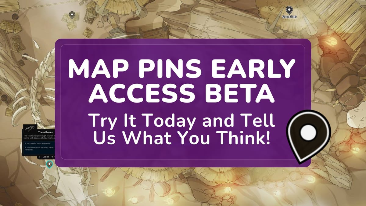 Roll20 unveils new map pins feature