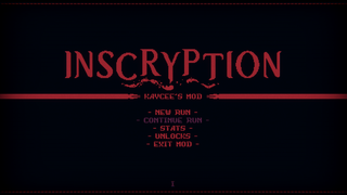 Inscryption alternative main screen