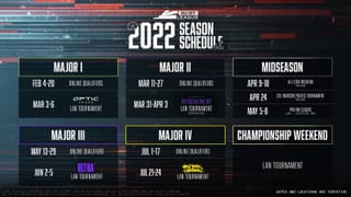The Call of Duty League’s 2022 schedule has been announced
