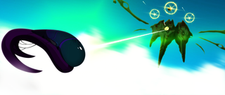 Biplanes protect a floating city from dark gods in indie animation Song in the Sky