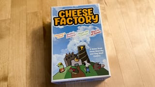 A photo of the board game Cheese Factory on a table