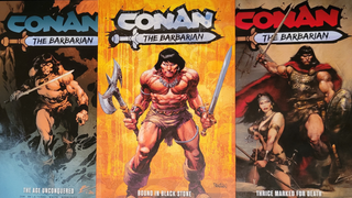 The three collected volumes included in Titan Comics's Conan the Barbarian: The Graphic Novel Collection