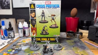 A photo of the Echo, Ronin & Tigra Marvel Crisis Protocol pack