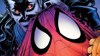 Morlun holds the torn mask of Spider-Man on the cover of Spider-Man '94 #3 from Marvel Comics