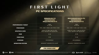 NVIDIA partnership and PC specs revealed for 007 First Light