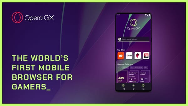 A new web browser to game on, Opera GX now available on mobile