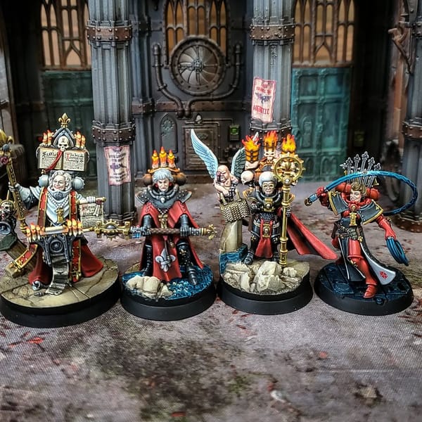 A photo of the Golden Girls modifed into Adeptus Soroitas