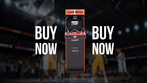 Bring the heat with the new NBA Jam Deluxe arcade cabinet from Arcade1Up, now available